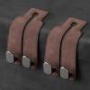 TwinHook Leather Car Headrest Hangers