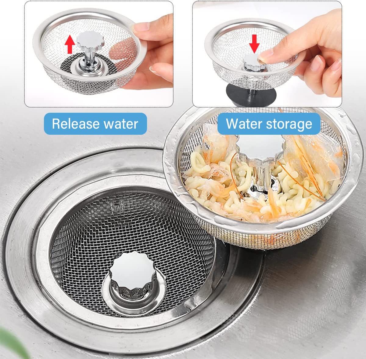 (🔥Last Day Promotion- SAVE 48% OFF)2023 New Kitchen Sink Strainers(buy 3 get 2 free now)