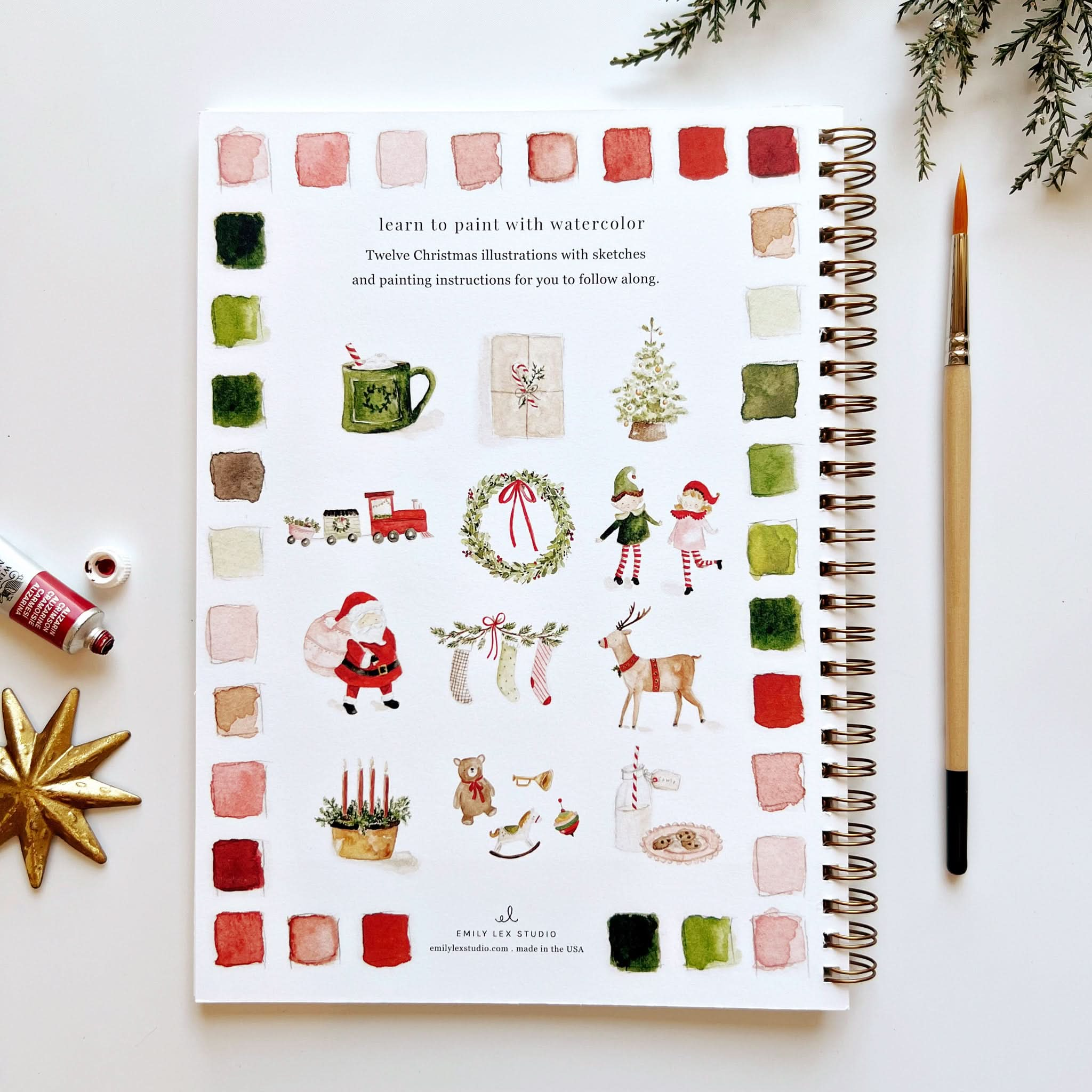 🎄Christmas Watercolor Workbook