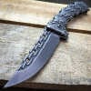 Embossed folding knife mountaineering portable camping knife for self-defense