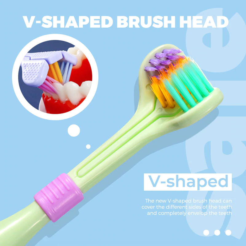 (🔥Hot Summer Sale - 70% off) Three-Sided Soft Hair Tooth Toothbrush(3 Pcs/Set)