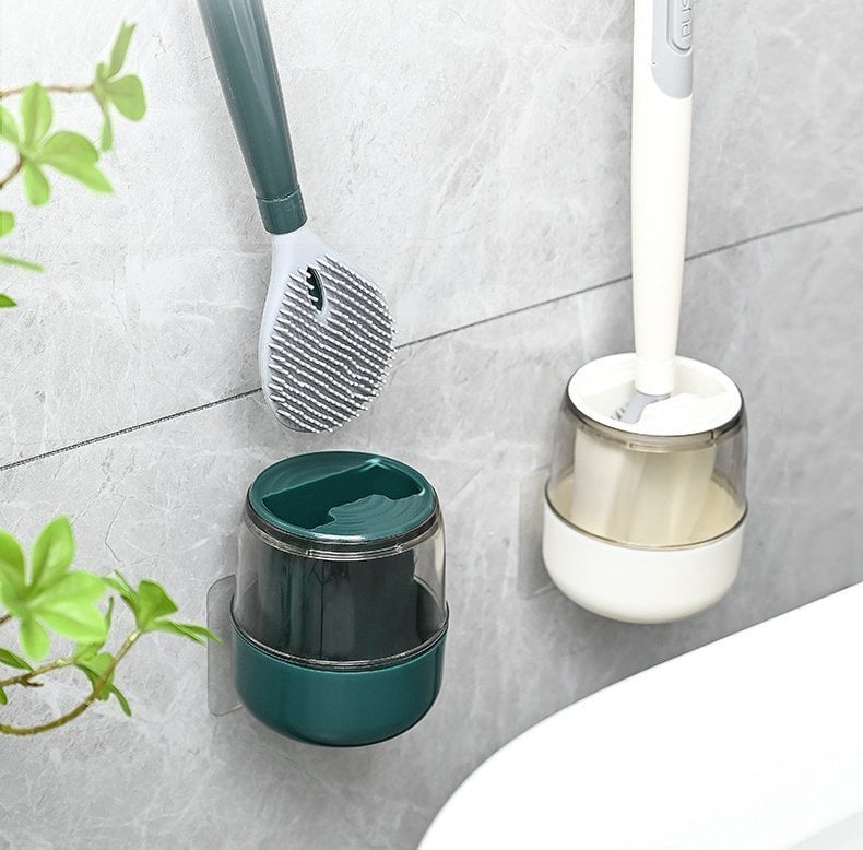 🔥(Last Day Promotion - 50% OFF) Household Punch-Free Wall Hanging Long Handle Silicone Toilet Brush-BUY 2 FREE SHIPPING