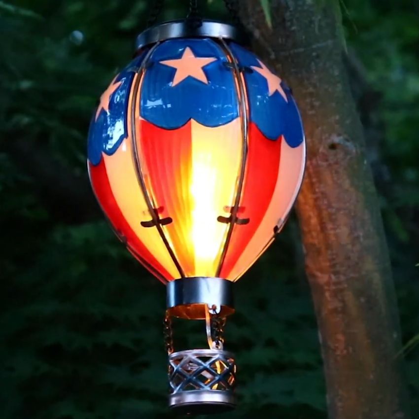 🔥Last Day Promotion 50% OFF🔥Solar Hot Air Balloon With Simulated Flame Effect