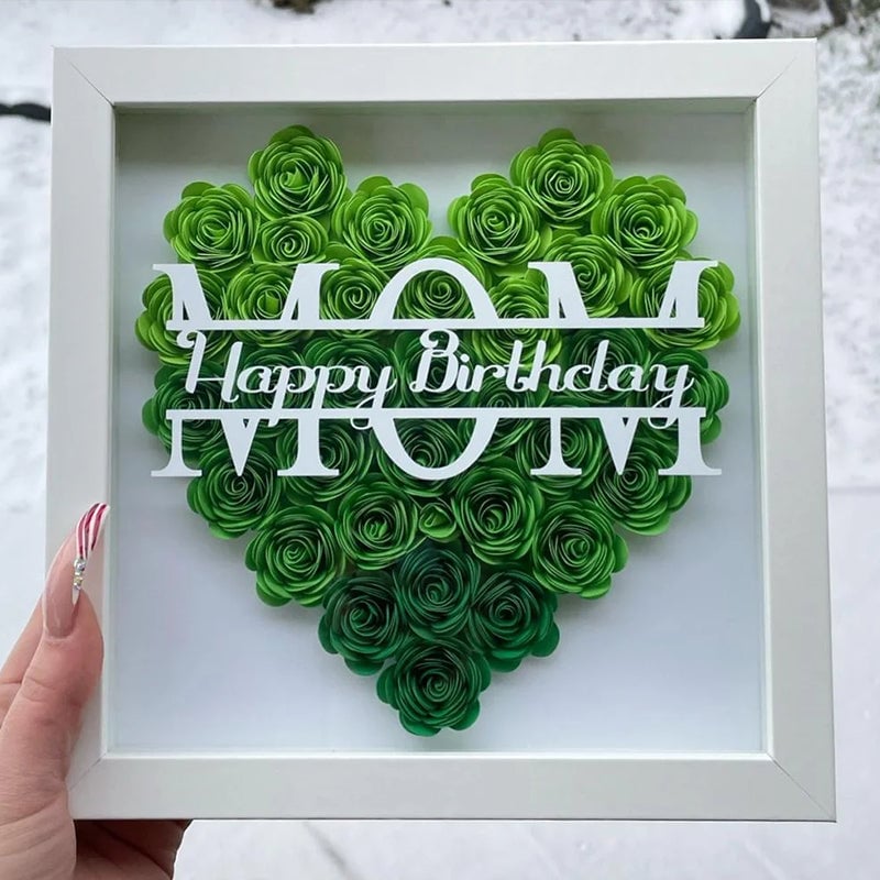 (🎁Best Mother's Day gift)Personalized Mom Flower Shadow Box