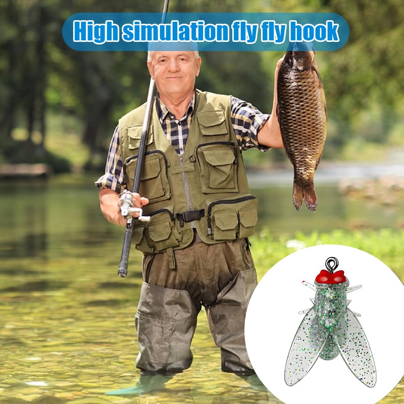 🔥Last Day Clearance Sale 60% OFF🔥Simulated Flies Fishing Attractor Bait Hook