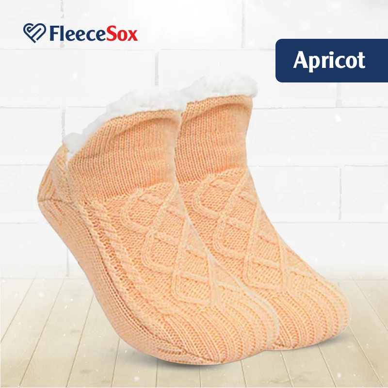 FleeceSox - Fleece-Lined Non-Slip Thermal Slippers Socks