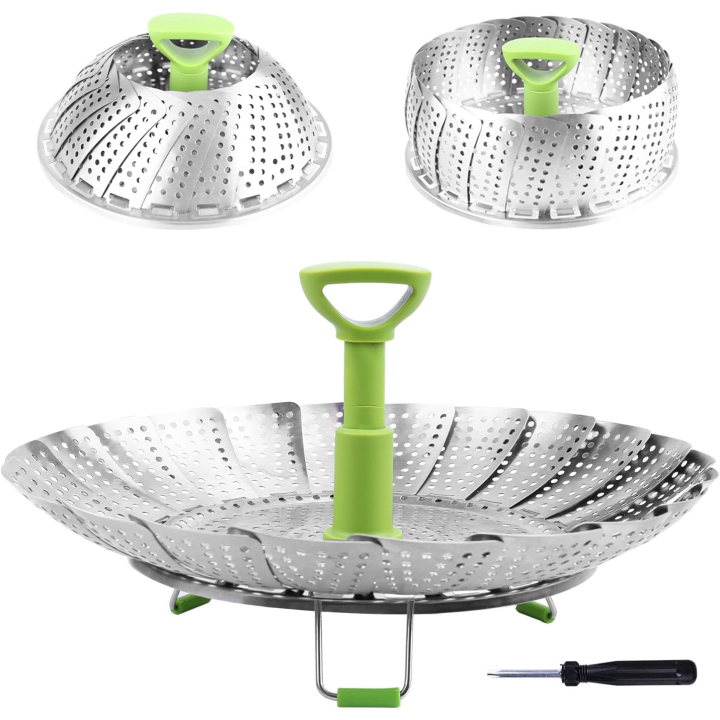 Stainless Steel Steamer Rack with Removable Handle, Buy 2 Get Extra 10% OFF