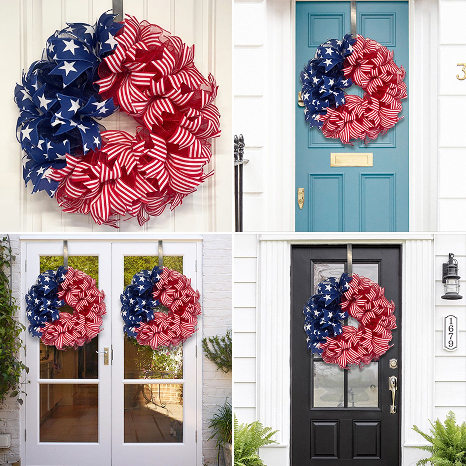 🏵100% Handmade Star Spangled Banner Ribbon Patriotic Wreath(𝐌𝐚𝐫𝐢𝐚𝐧𝐚 𝐒𝐦𝐢𝐭𝐡 𝐇𝐚𝐧𝐝𝐦𝐚𝐝𝐞®)