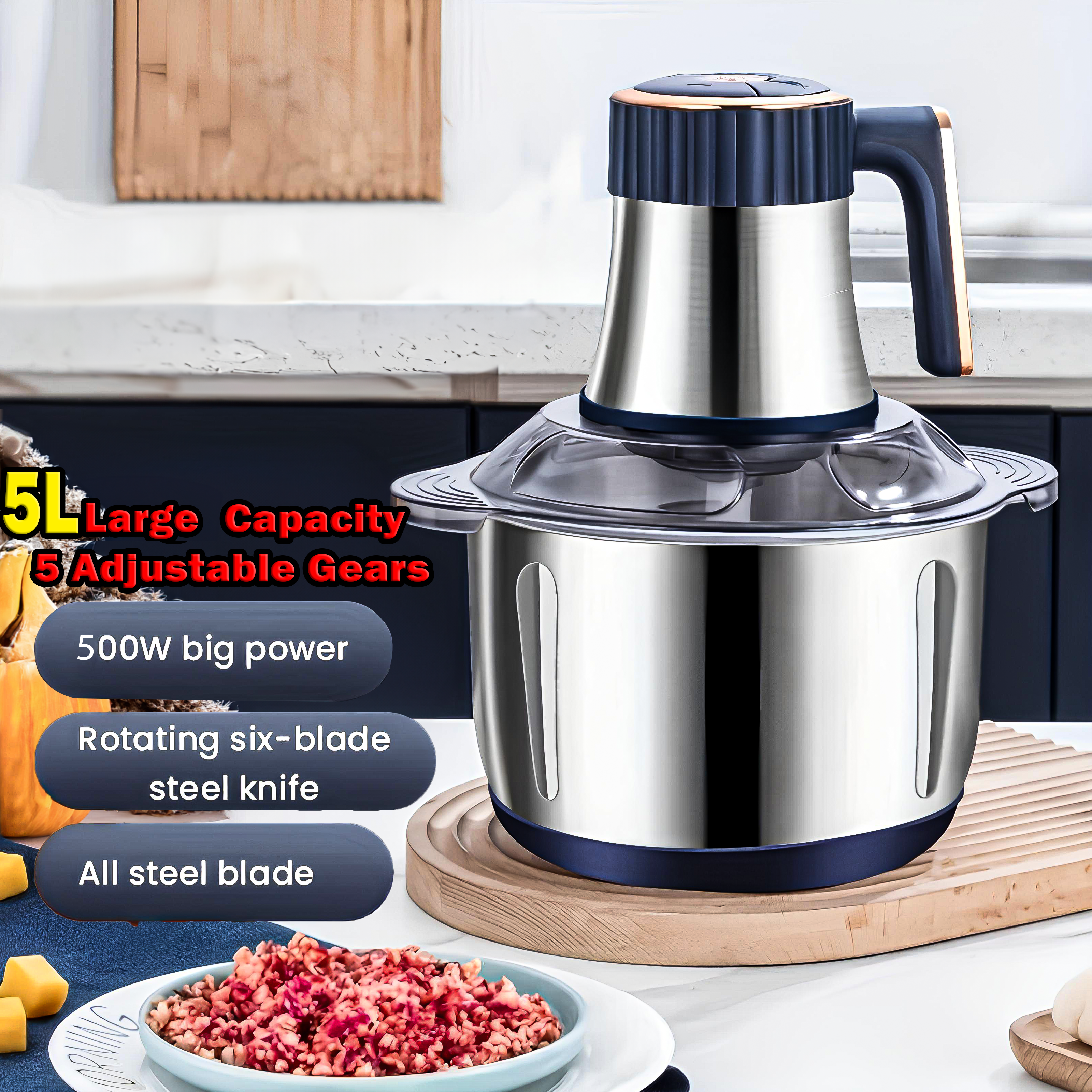 🔥Last Day Promotion 50% OFF🔥Steel Food Grinder 5L