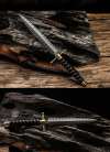 Cicada Damascus Survival Knife