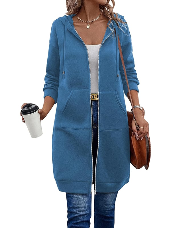 📢Letzter Tag: 49% Rabatt🔥Lässiger Fleece-Kapuzenpullover mit Reißverschluss für Damen
