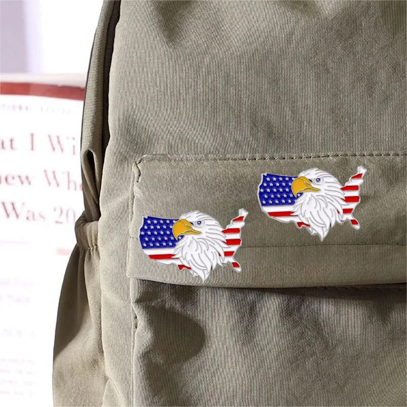 Limited Edition Patriotic Eagle Independence Day Brooch Badge