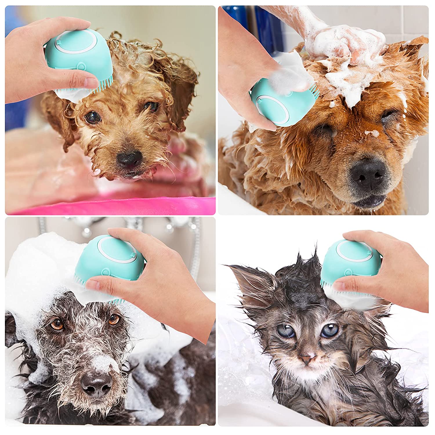 (New Year Sale- 49% OFF) Pet Bath Massage Brush- Buy 2 Get Extra 10% OFF