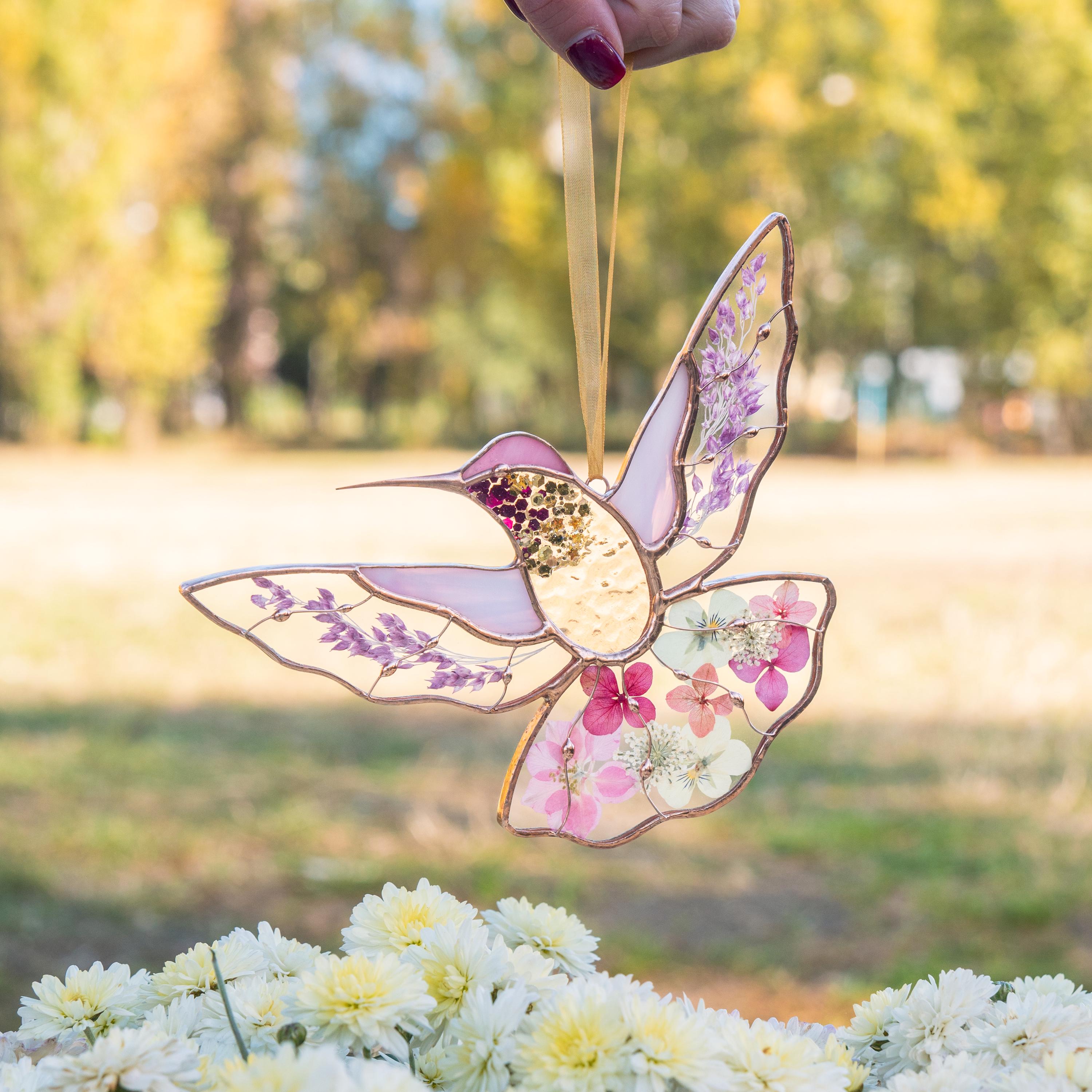 🌸Hummingbird Stained Window Hangings