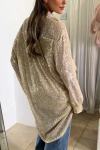 Women's Cool Sequin Button-Down Shirt