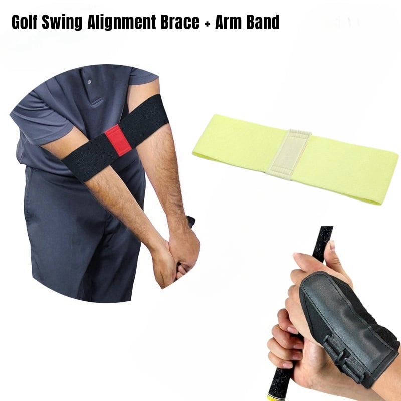 🔥Last Day Promotion 48% OFF-🎁-Golf Wrist Correction Trainer & Arm Band Set🏌️