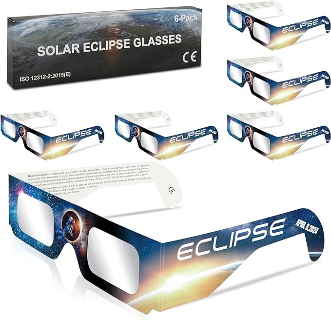 Solar Eclipse Glasses for Direct Sun Viewing-ISO 12312-2:2015(E) & CE Certified