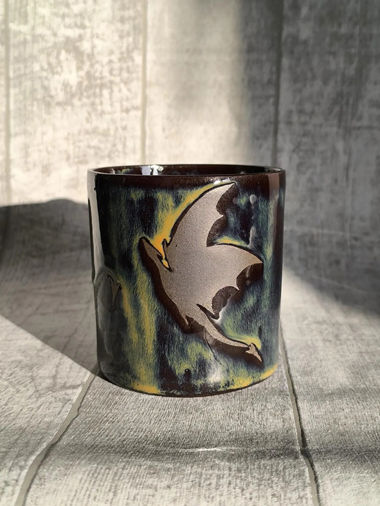 Three Dragons Handmade Mug