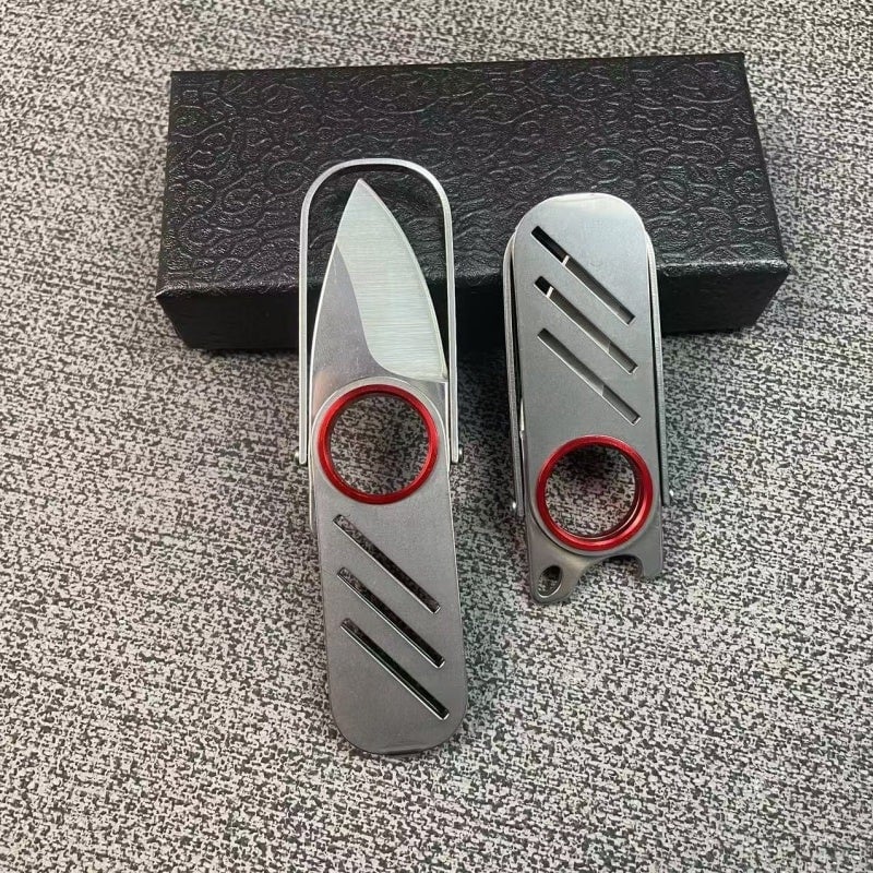 (🔥Last Day Promotion - 70%OFF)All-steel Ring Push Knife Portable Bottle Opener Keychain Knife