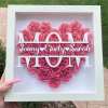 BUY 2 FREE SHIPPING-Personalized Mom Flower Shadow Box With Name For Mother's Day