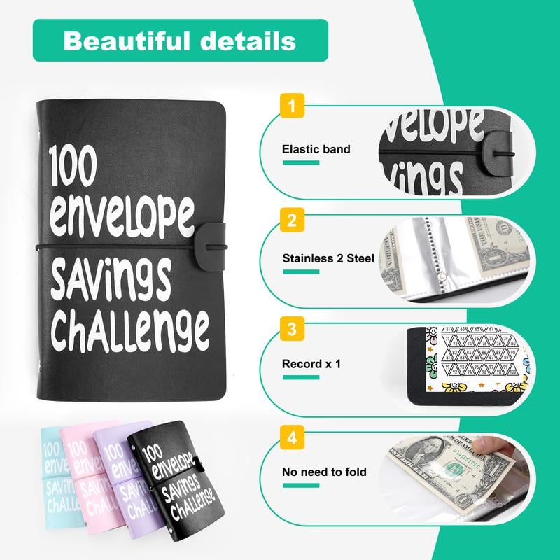 LAST DAY 70% OFF🔥100 Days Money Saving Envelope BudgetStorage Book