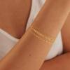 Gold Bracelets for Women, 14K Dainty Gold Plated Stackable Bracelets for Women Trendy Gold Bracelet Stack Set Waterproof Chain Bracelets Paperclip Adjustable Tennis Minimalist Tiny Cute Jewelry