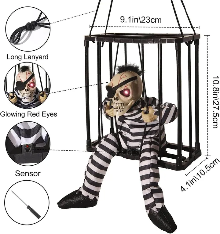 🎃Early Halloween Sale☠️Glowing Motion Skeleton Prisoner🔥BUY 2 GET EXTRA 10% OFF & FREE SHIPPING NOW!!!