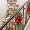 🎅Early Christmas Sale 49% OFF-🌲Christmas Cordless Stairway Swag Teardrop Trim Wreath🎁