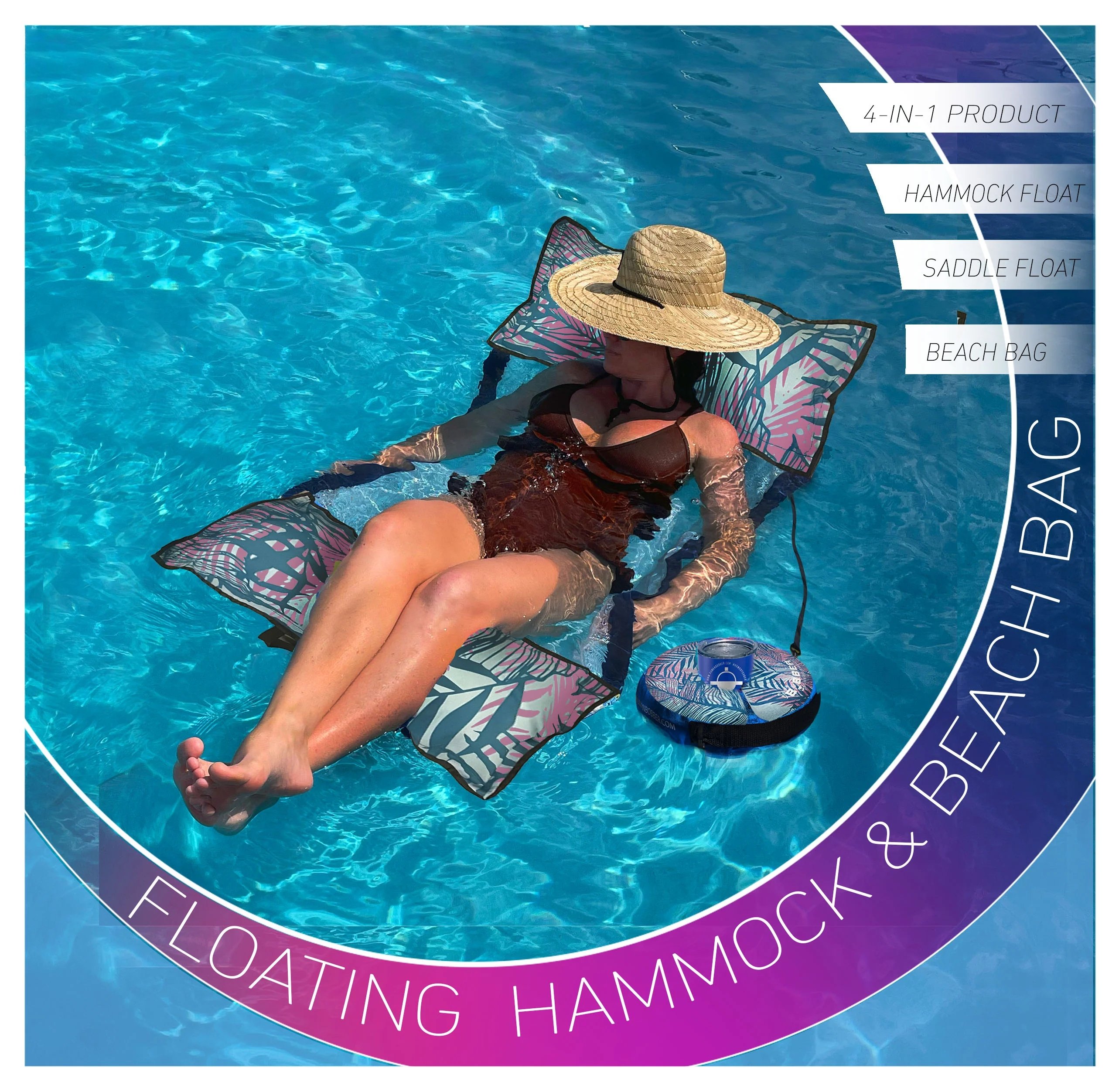 ⏰LAST DAY SALE 50% OFF💥2-In-1 Floating Hammock And Beach Tote