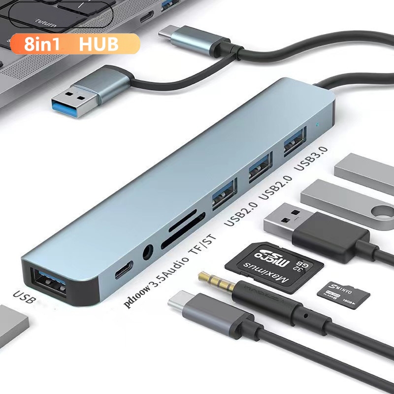 🔥Last Day Promotion 70% OFF🔥8 in 1 USB C Hub Multi-Port Adapter