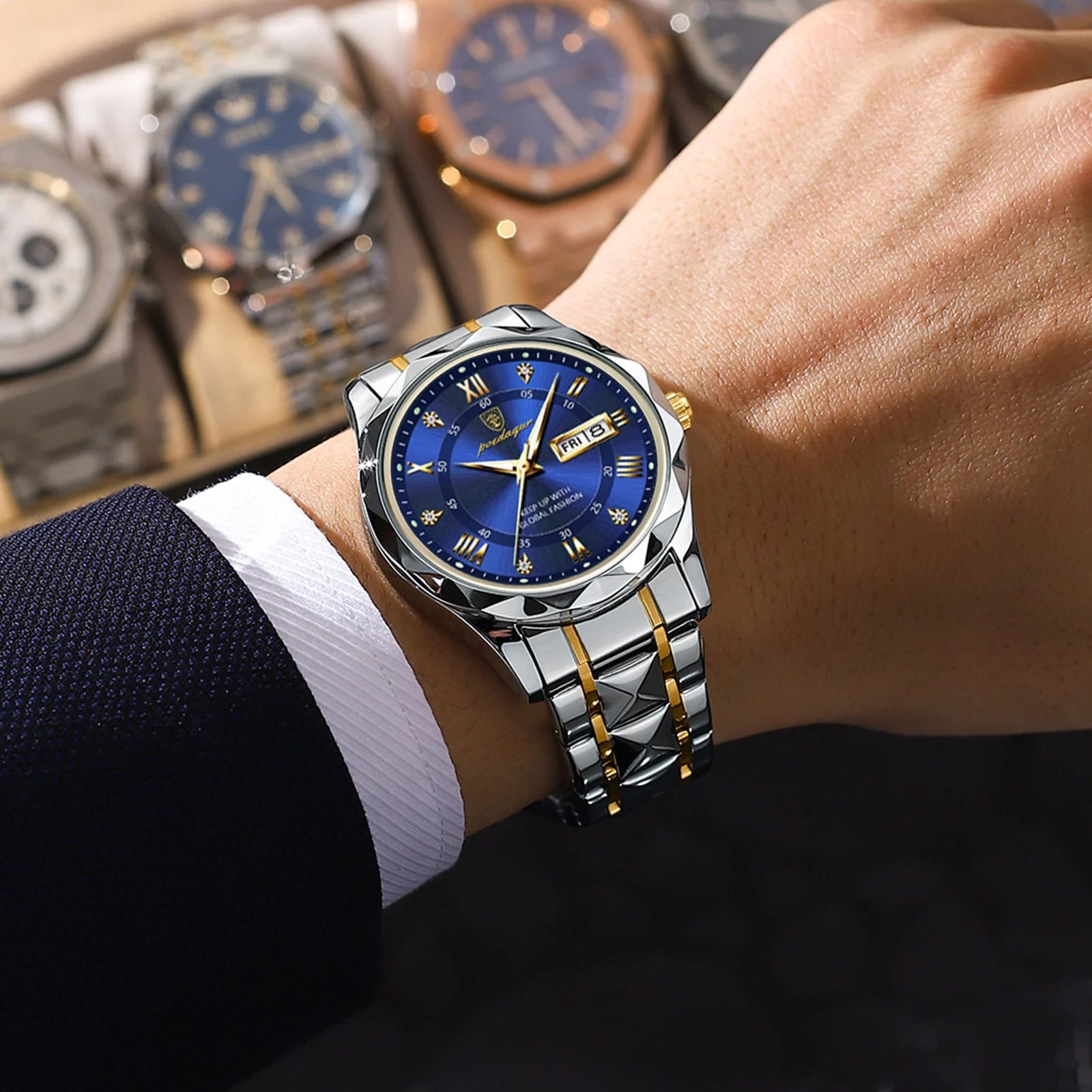 🔥Letzter Tag 50%-Wasserdichte Luxus-Armbanduhr der Top-Marke mit Leucht