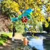 🐦Handmade Glass Painted Bird Wind Chime