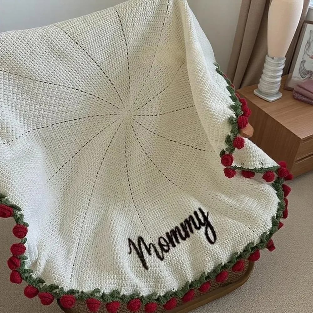 🎁TikTok Last Day Sale - 70% OFF🔥Hand-Knitted Rose Blanket DIY Kit & Ready-Made Gift for Mother's Day Valentine's Day