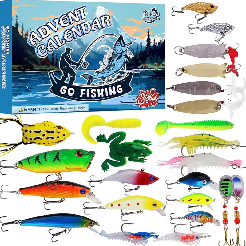 🔥Last Day Promotion 48% OFF-🎁-🐟24 Days Christmas Countdown Fish Tackle Set