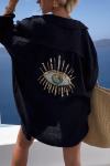 Women Casual sequin beaded shirt