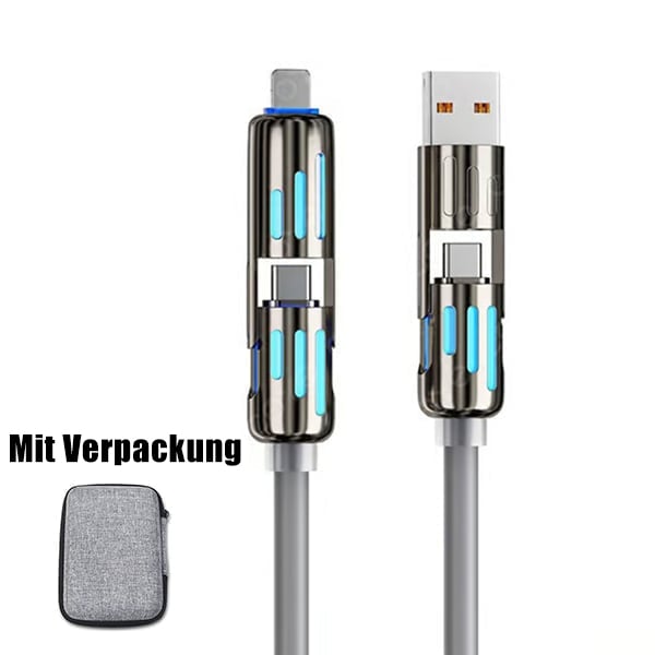 🔥DIREKTVERKAUF AB WERK⏰4-in-1-USB-Ladekabel, Schnellladung MAX 60 W