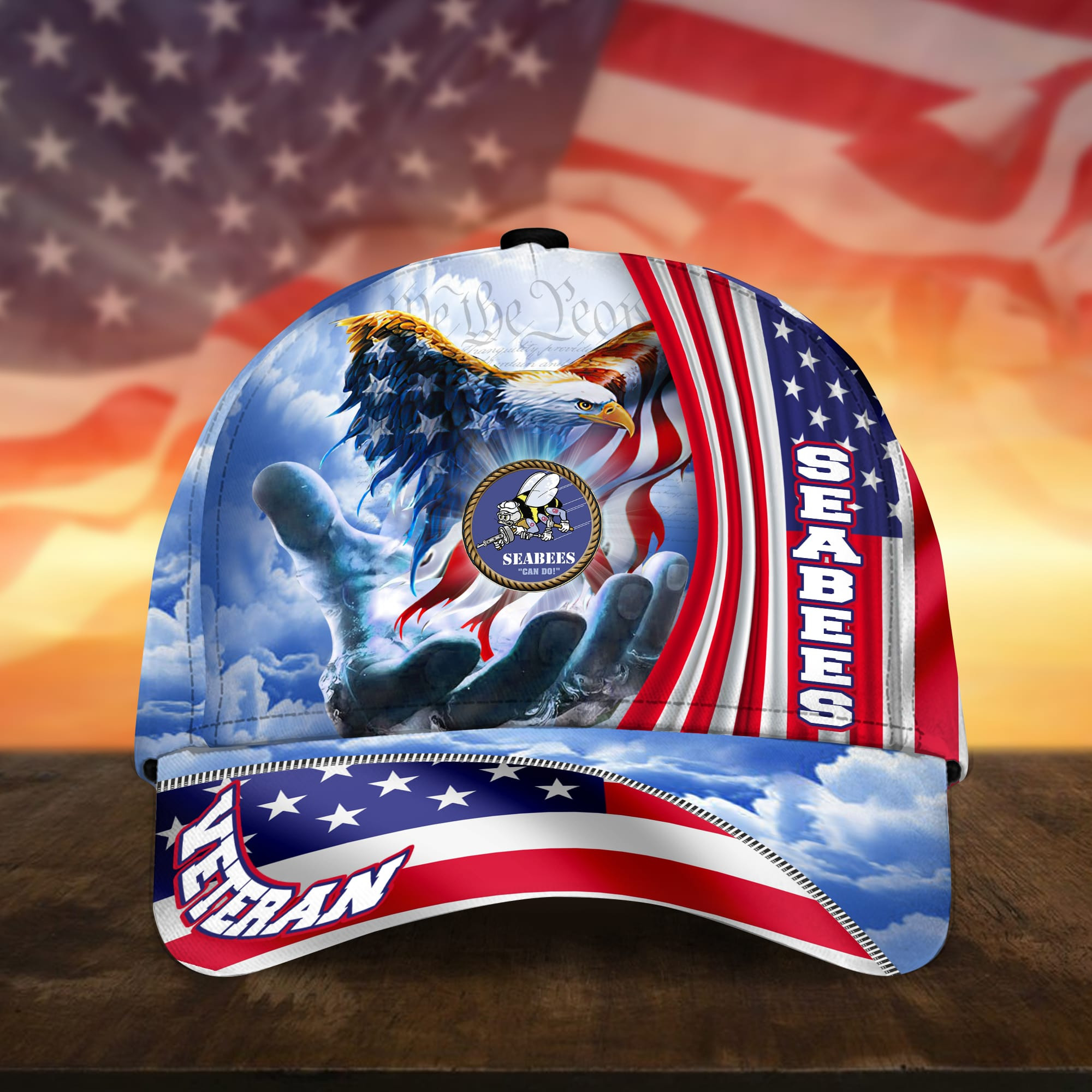 Premium American Pride US Veteran Cap NPVC240502