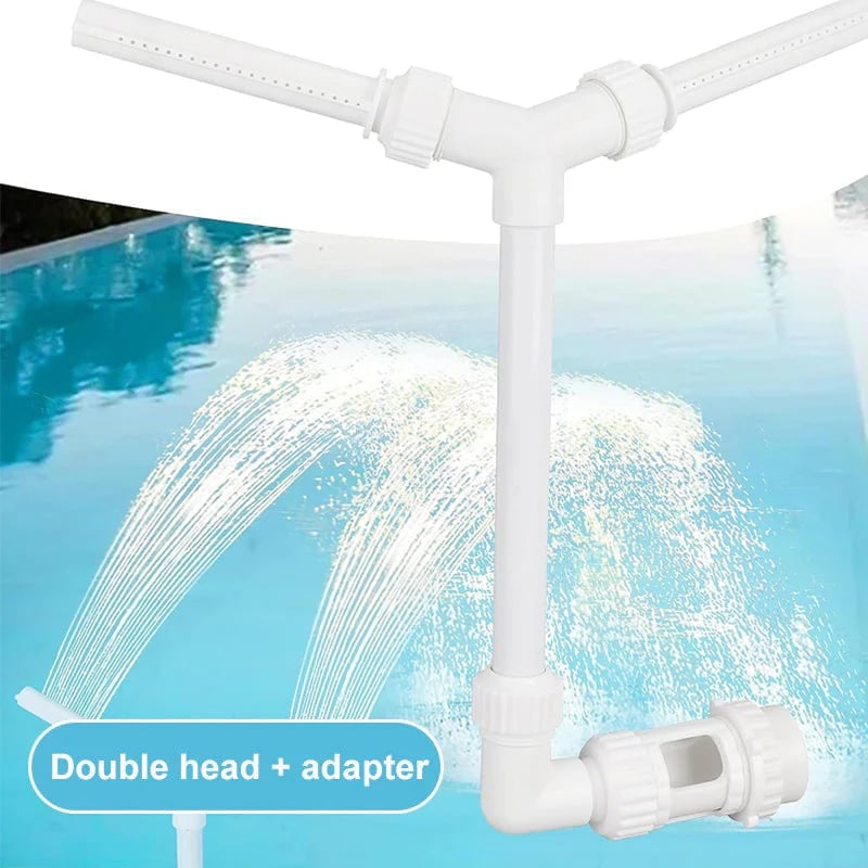🎁TikTok Last Day Sale - 70% OFF🔥Solar Pool Fountain with Lights Dual Arc - Above/Inground Pool Fountain Lights with Remote Control