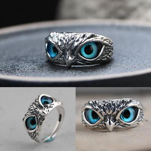 Summer Hot Sale 50% OFF - Demon Eye Owl Ring Adjustable