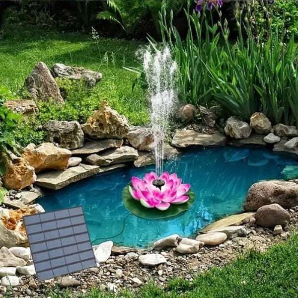 🔥Last Day Promotion 48% OFF-🎁-Lotus Shaped Solar Fountain Pond Decorative