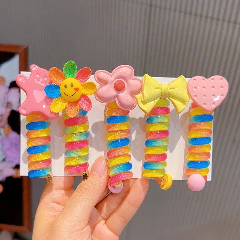 Colorful Telephone Wire Hair Bands for Kids