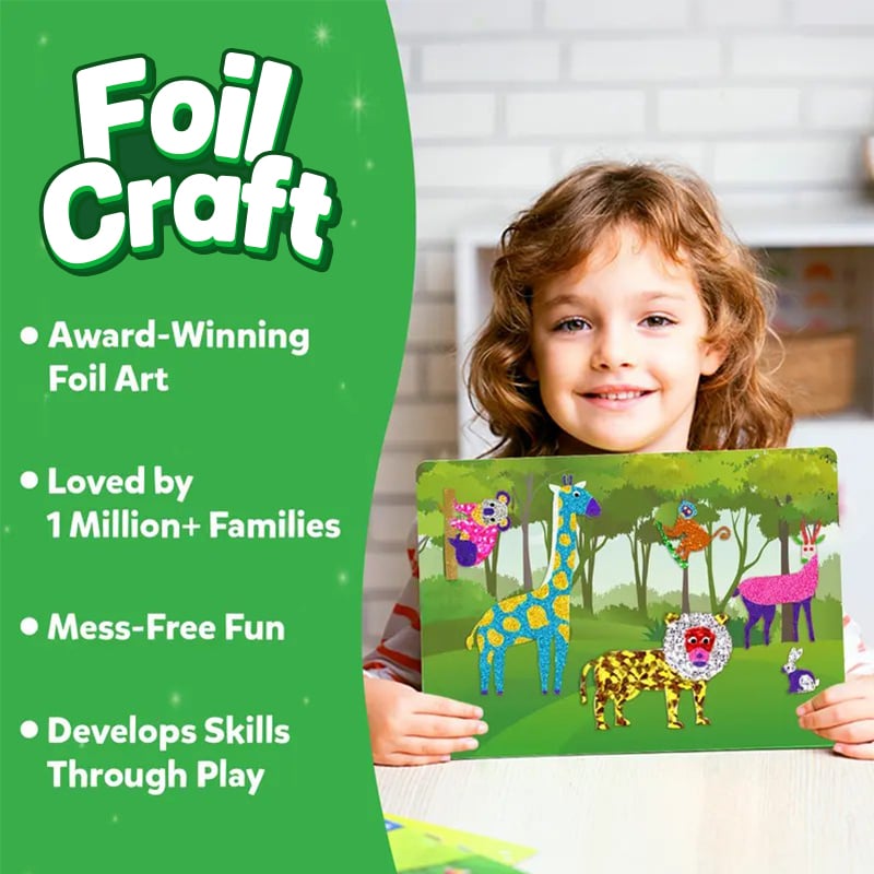 🏆Flash Sale⚡ 50K+ SOLD! Almost Gone-💥Foil Art & Craft Activity 🤲💓No Mess Art Kit