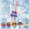 3-Compartment Drink Cup with Lid and Straw