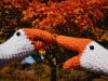 Crochet Goose Mittens