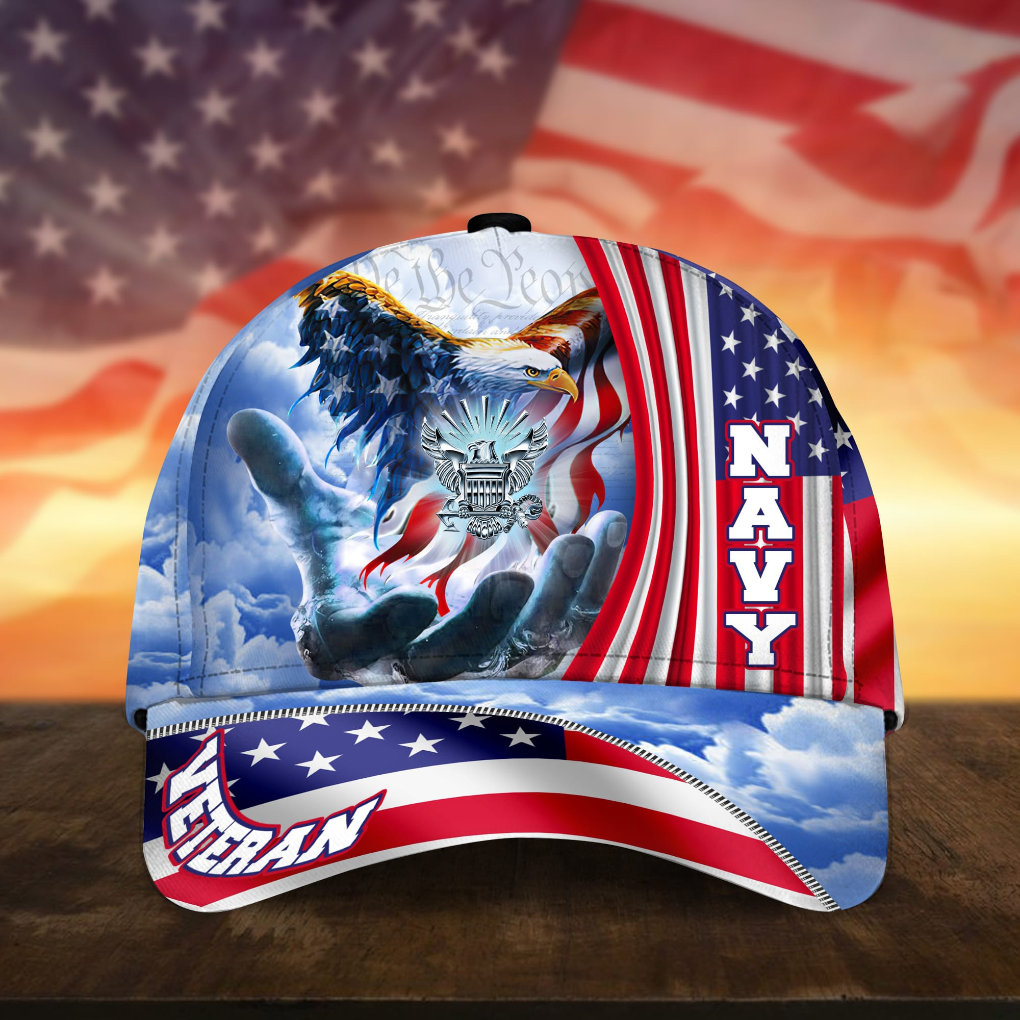 Premium American Pride US Veteran Cap NPVC240502