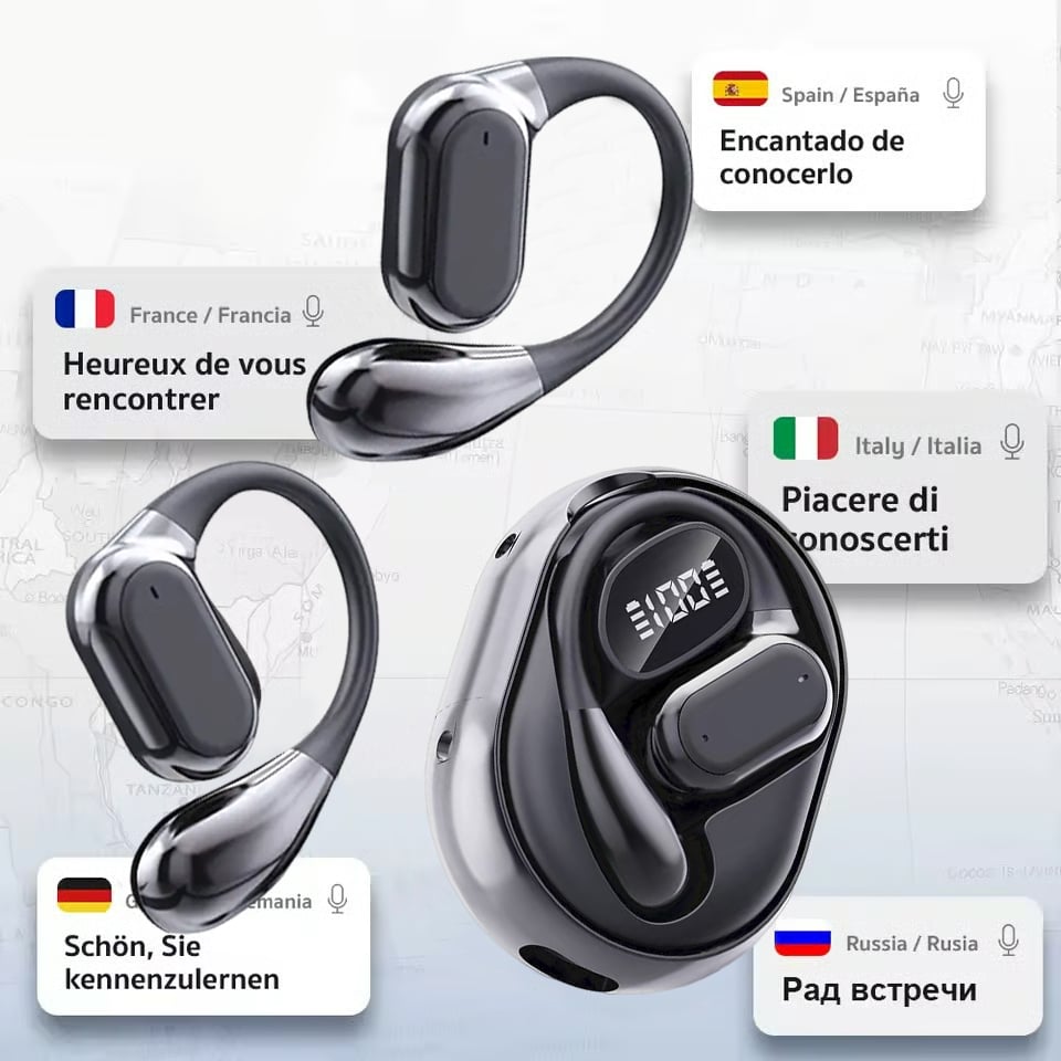 🏆#1 Bestseller 📢Letzter Tag: 49% Rabatt💎AI-Übersetzung Kabellose OWS Bluetooth 5,4-Ohrhörer (kompatibel mit iOS und Android)