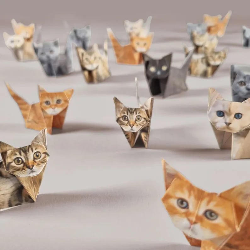 🌲Christmas Fun Gift - 🐱✨DIY Paper Cats