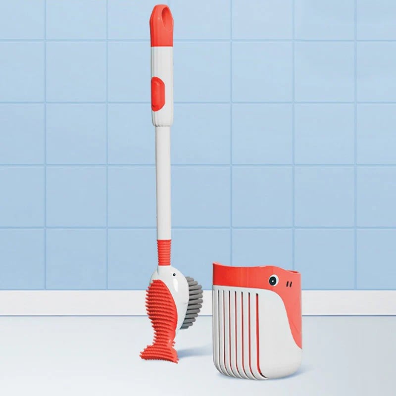 🎁TikTok Last Day Sale - 70% OFF🎉Wall-Mounted Suction Cup Toilet Cleaning Brush Set