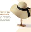 Beach Hat for Women, Wide Brim Sun Straw Hat for Women, Sun Hat Womens UPF 50+ UV Protection, Floppy Foldable Summer Hat