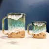 💯Summer Sale 50% OFF🎁Handmade Paw Print Ocean Shoreline Mug